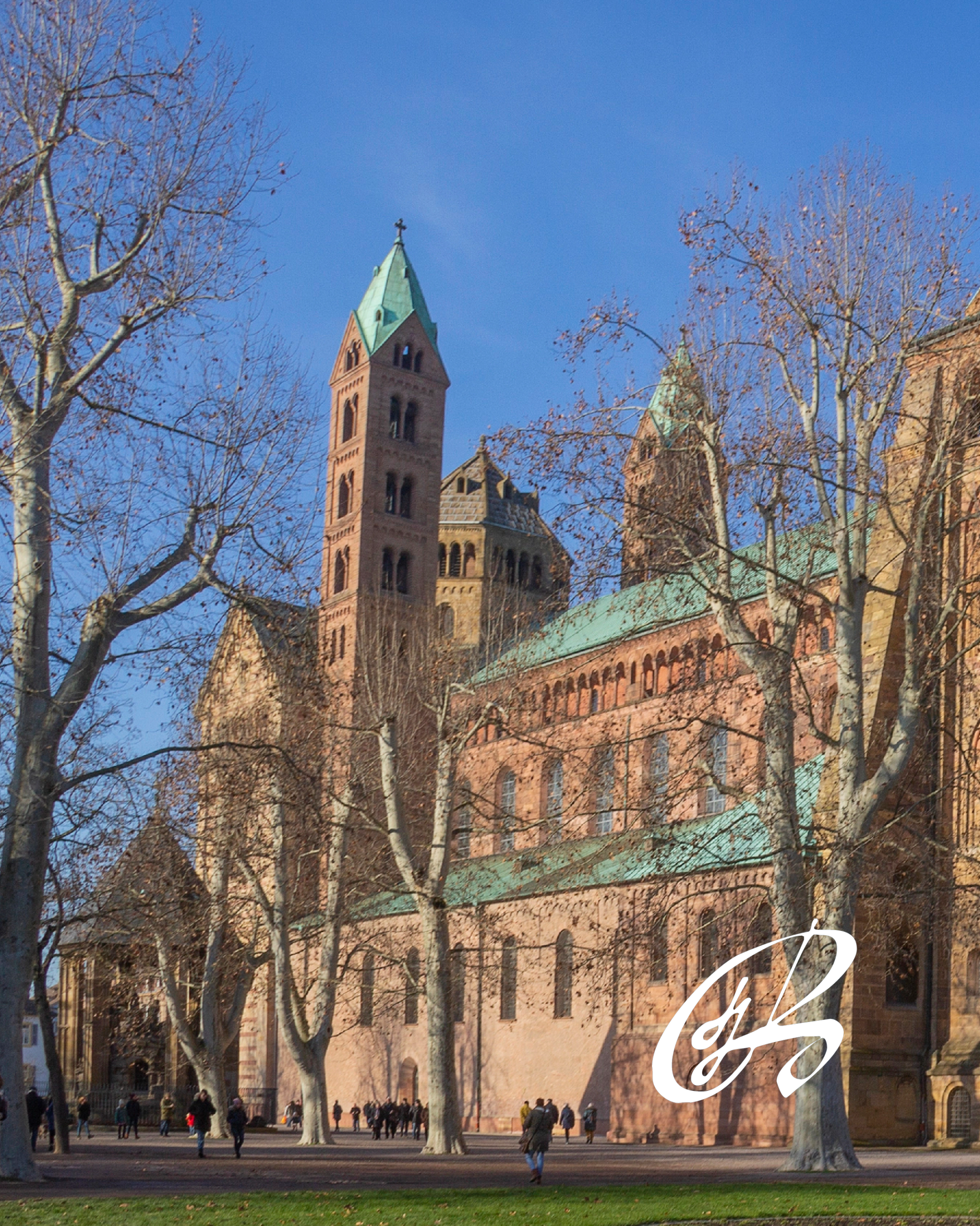 Der Dom zu Speyer im Sonnenschein.